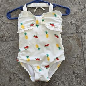 Kids Pineapple and Watermelon Print Swimsuit